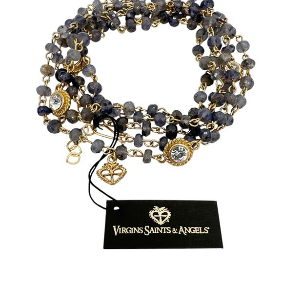 VIRGINS SAINTS & ANGELS VSA Wrap 6mm Semi-Precious Lolite Beads - Picture 6 of 8